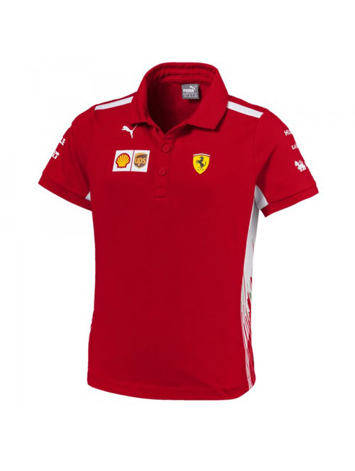 POLO Scuderia Ferrari Childrens Formula One 1 Team Poloshirt Kids Red AU